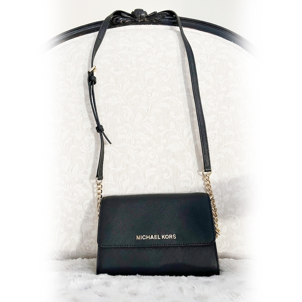 Michael Kors Crossbody Wallet Bag with Gold Chain Strap